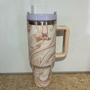 Pink marble swirl Stanley 40oz cup